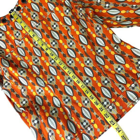 Multiples 3/4 Sleeve Blazer Denim Jean Jacket Snap Buttons Size S Orange Autumn - Picture 12 of 16